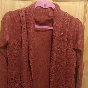 Rusty Orange Sweater with option to wrap at neck.